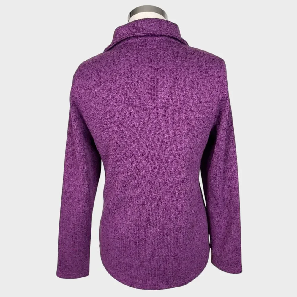 Faded Glory Womens Small 4-6 Full ZIp Purple Jacket 100% Polyester